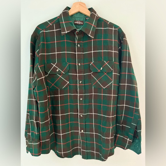 Vintage 90’s Green Flannel Shirt - Picture 5 of 6